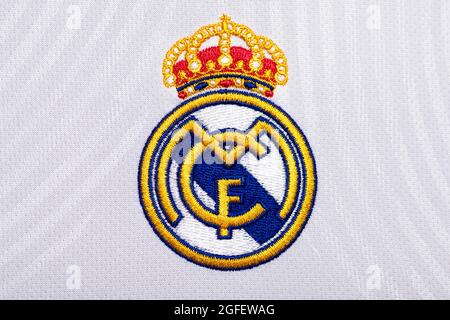 Gros plan du kit Real Madrid 2020/21. Banque D'Images