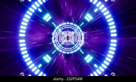 Passez par le portail Violet Energy dimension Banque D'Images