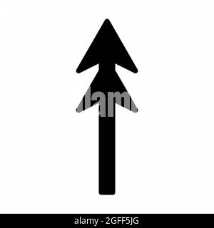 Icône à deux flèches isolées sur fond blanc Illustration de Vecteur