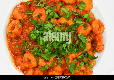 Boulettes de méatelles de Fellah avec persil maison de plats traditionnels turcs avec une belle présentation Banque D'Images