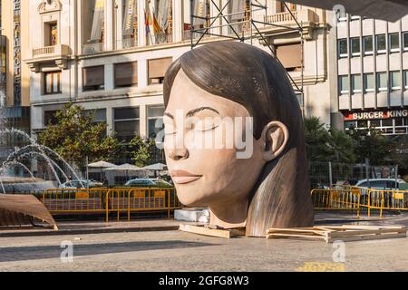 Valence, Espagne - août 2021: Retour de Las Fallas en 2021 après la pandémie du coronavirus COVID-19, le festival le plus important de Valence. Une pièce Banque D'Images