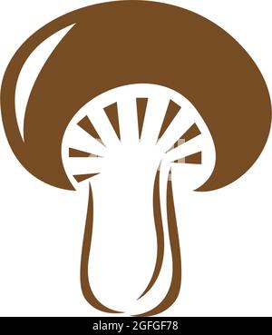 Modèle vectoriel de conception de logo d'icône de champignon Illustration de Vecteur