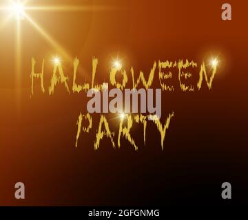 halloween party effet de texte vecteur 2021, idéal pour halloween party invitations, cartes de voeux, halloween party posters. impression de t-shirt Illustration de Vecteur