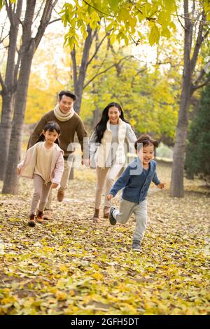 Bonne famille en bois Banque D'Images