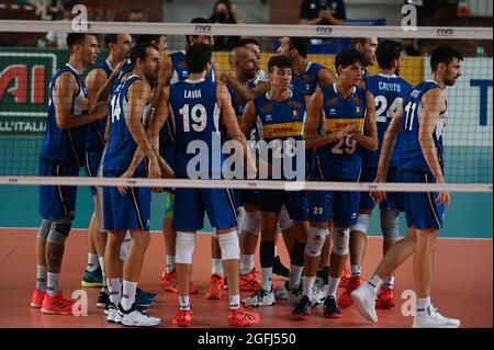 Mantova, Italie. 25 août 2021. Italie vs Belgique, Volleyball Test Match à Mantova, Italie, août 25 2021 crédit: Independent photo Agency/Alamy Live News Banque D'Images