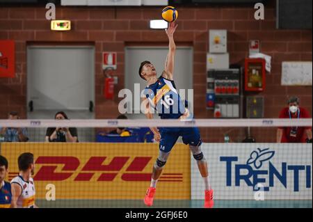 Grana Padano Arena, Mantova, Italie, 25 août 2021, Yuri Romano au cours d'un match amical 2021 - Italie contre Belgique - Volleyball Test Match Banque D'Images