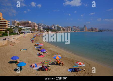 CALP Espagne Levante la plage de la Fossa Costa Blanca Banque D'Images