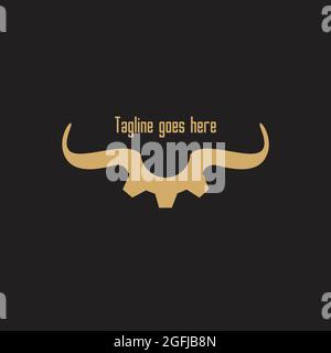 bull et gear combinaison simple logo design exclusif inspiration Illustration de Vecteur