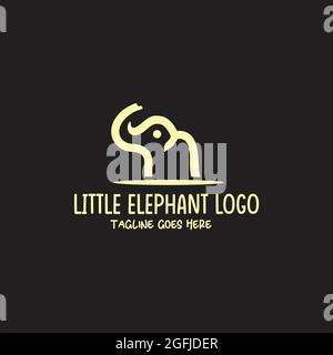 inspiration exclusive pour le logo « little elephant » Illustration de Vecteur