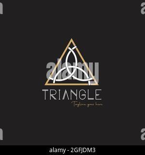 Logo triangle inspiré du design exclusif Illustration de Vecteur