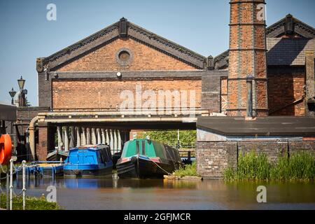 Musée national des voies navigables Port d'Ellesmere, extrémité du canal Shropshire Union où il rejoint le canal de Manchester Banque D'Images