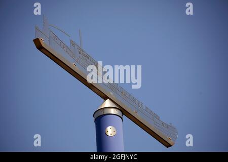 Port d'Ellesmere, le centre commercial Port Arcades panneau de bateau canal Banque D'Images