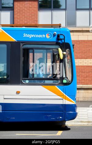 Ellesmere Port, la station de bus du centre commercial Port Arcades Banque D'Images
