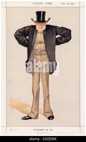 Jacques Joseph Tissot (James Tissot), homme d'État Vanity Fair No 128, Newcastle-on-Tyne (sir Joseph Cowen, député), caricature, 1872 Banque D'Images