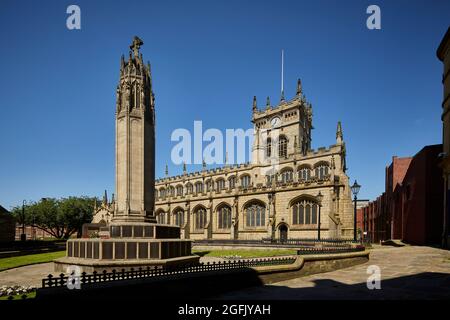 Centre-ville de Wigan, Lancashire, église de la Toussaint Banque D'Images