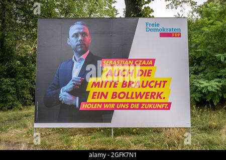 FDP, Sebastian Czaja, Wahlplakat, Wahlen zum Berliner Abgeordnetenhaus, Berlin, Allemagne Banque D'Images