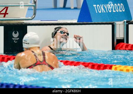 Tokyo, Japon. 26 août 2021. TOKYO, JAPON - AOÛT 26 : Chantalle Zijderveld des pays-Bas en compétition sur le BreastStroke de 100m féminin lors des Jeux Olympiques de Tokyo 2020 au Tokyo Aquatics Centre le 26 août 2021 à Tokyo, Japon (photo d'Ilse Schaffers/Orange Pictures) NOCNSF crédit: Orange pics BV/Alay Live News Banque D'Images