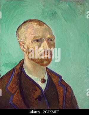 Vincent van Gogh – autoportrait (dédié à Paul Gauguin) (1888) célèbre peinture. Banque D'Images