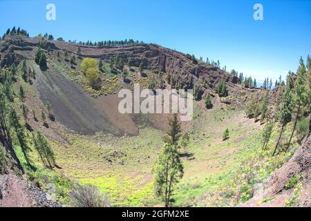 Cratère volcanique sur Grand Canary, Espagne Banque D'Images