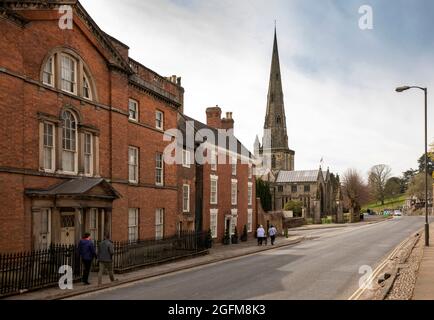 Royaume-Uni, Angleterre, Derbyshire, Ashbourne, Church Street, Le manoir, où se trouve le Dr John Taylor Banque D'Images