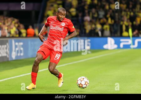 Broendby, Danemark. 25 août 2021. Mohamed Camara (19) du FC Red Bull Salzburg vu lors du match de qualification de l'UEFA Champions League entre Broendby IF et le FC Red Bull Salzburg au stade Broendby à Broendby. (Crédit photo : Gonzales photo/Alamy Live News Banque D'Images