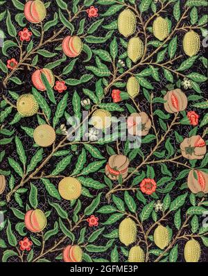 Motif de fruits (1862) par William Morris. Banque D'Images