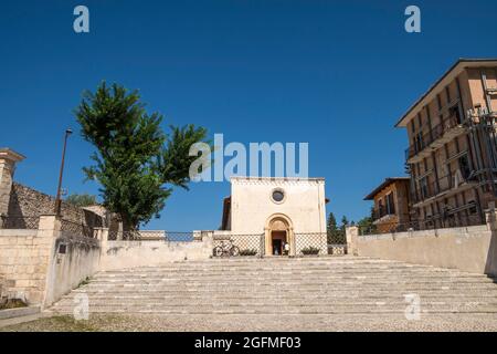 Italie, l'Aquila, église San Vito Banque D'Images