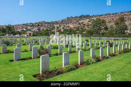 Suda Bay War Cemetery, près de Chania (Xania) sur l'île de Crète, Grèce Banque D'Images