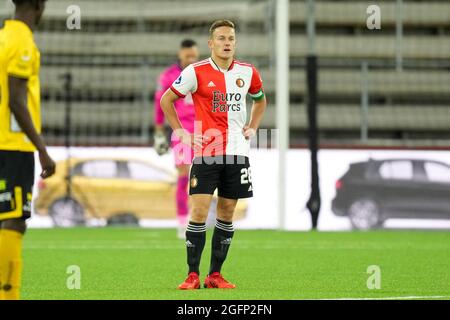 BORAS, SUÈDE - AOÛT 26 : Jens Toornstra de Feyenoord déçu lors du match de la Ligue des conférences de l'UEFA entre IF Elfsborg et Feyenoord à l'arène de Boras le 26 août 2021 à Boras, Suède (photo de Yannick Verhoeven/Orange Pictures) Banque D'Images