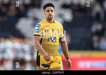 Derrell Olpherts (2) de Castleford Tigers pendant le match Banque D'Images