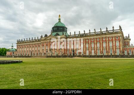 Les communis du nouveau Palais de Sanssouci à Potsdam. Banque D'Images