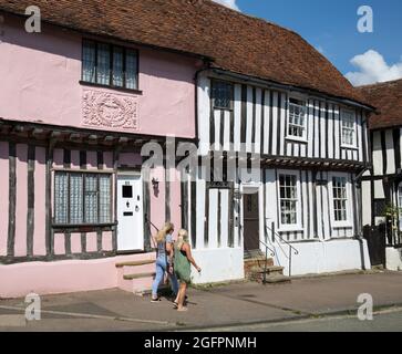 Cottages Church Street Lavenham Suffolk Banque D'Images