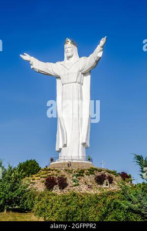 Świebodzin, Pologne 14 août 2021, figure de Jésus-Christ, la sculpture fait allusion à la statue de Christ Rédempteur à Rio de Janeiro, qui est de 3 M. Banque D'Images