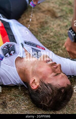 Maximilian BRANDL d'Allemagne, 3ème place élite hommes, pendant la course de court de cross-pays XCC aux Championnats du monde MTB 2021, VTT événement cycliste le 26 août 2021 à Val Di Sole, Italie - photo Olly Bowman / DPPI Banque D'Images