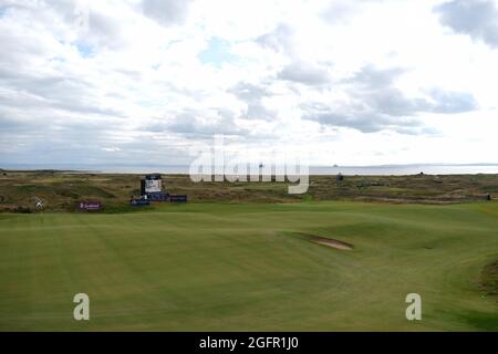 Leven, Royaume-Uni. 15 août 2021. Vue sur le 17ème green lors de la dernière partie à l'Open d'Écosse Trust Golf Women's à Dumbarnie Links, Leven, Fife, Écosse. Crédit: SPP Sport presse photo. /Alamy Live News Banque D'Images