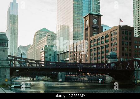 Reid, Murdoch & Co. Building le long du Chicago Riverwalk Banque D'Images