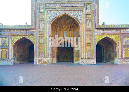 Mosquée Wazir Khan, Lahore Pakistan Banque D'Images