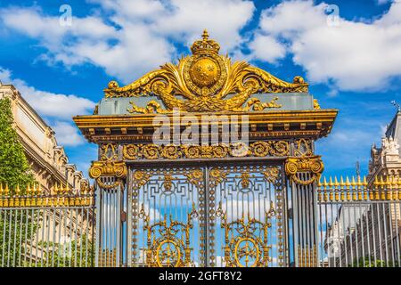 Cour d'appel du Golden Gate Palais de Justice Cour Paris France. Plus grande cour d'appel de France Banque D'Images