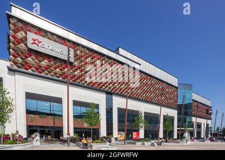 L'immense complexe cinématographique de Cineworld dans le nouveau marché de Time Square Warrington. Banque D'Images