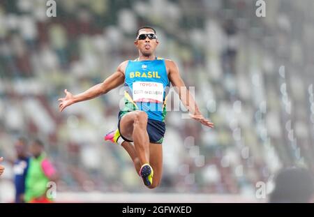 27 août 2021 : Ricardo Costa de Oliveira du Brésil à long saut en athlétisme aux Jeux paralympiques de Tokyo, au stade olympique de Tokyo, Tokyo, Japon. Prix Kim/CSM Banque D'Images