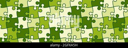 Pièces de puzzle sans couture de différentes couleurs Illustration de Vecteur