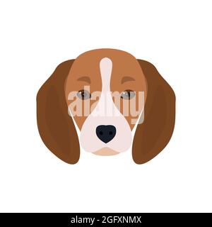 Beau chien barbu Beagle. Illustration vectorielle. Illustration de Vecteur