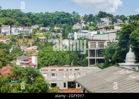 Vue sur les collines de Kandy, Sri Lanka Banque D'Images