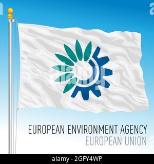 Drapeau de l'Agence européenne pour l'environnement, Union européenne, illustration vectorielle Illustration de Vecteur