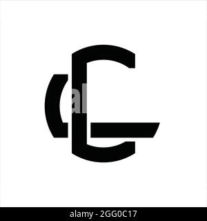 Logo CL monogramme avec modèle vintage de style superposé Illustration de Vecteur