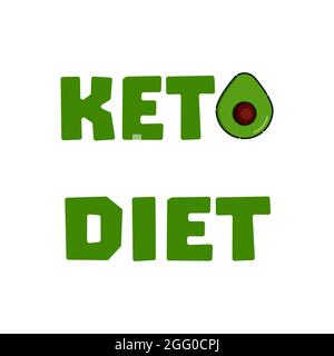 Keto Diet, illustration conceptuelle. Banque D'Images