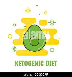 Keto Diet, illustration conceptuelle. Banque D'Images