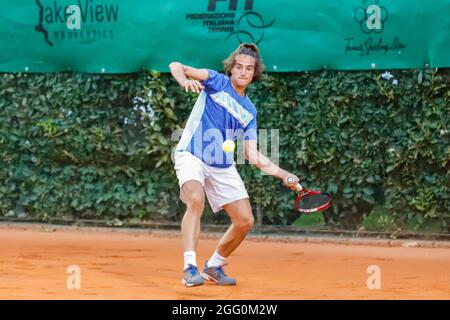 Tennis de sport Lesa, Lesa (NO), Italie, 27 août 2021, Mattia Bellucci pendant la coupe Lesa 2021 - ITF - tennis internationales Banque D'Images