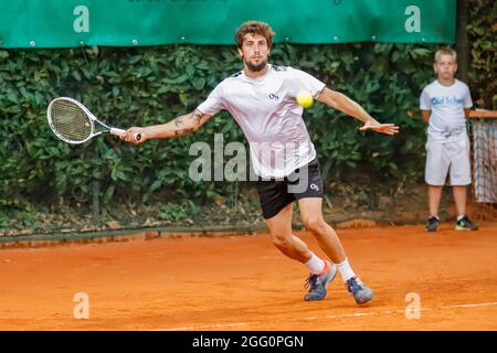 Tennis de sport Lesa, Lesa (NO), Italie, 27 août 2021, Alessandro Bega d'Italie pendant la coupe Lesa 2021 - ITF - tennis internationales Banque D'Images