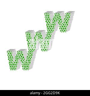 Www Internet World Wide Web lettres coloré 3d rendu fond blanc Banque D'Images